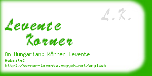 levente korner business card